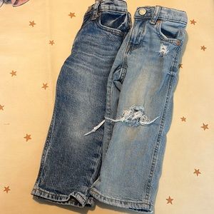 Set of baby Gap 90’s loose jeans 2Y